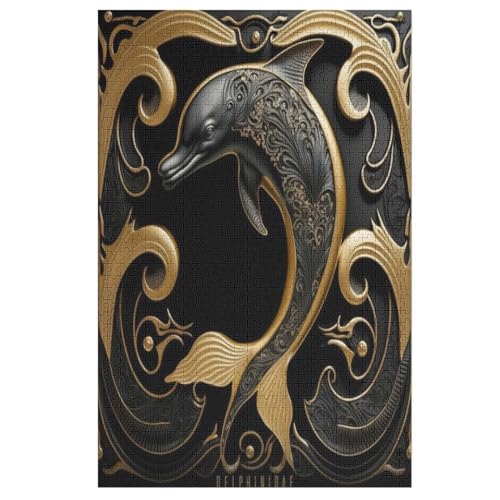 Puzzles Delphin, 1000 Teile, Puzzle Aus Holz Für Erwachsene Und Kinder Ab 12 Jahren, Lernspielzeug 78×53cm Puzzles Delphin, 1000 Teile, Puzzle Aus Holz Für Erwachsene Und Kinder Ab 12 Jahren, Lernspielzeug 78×53cm von LLLBBB