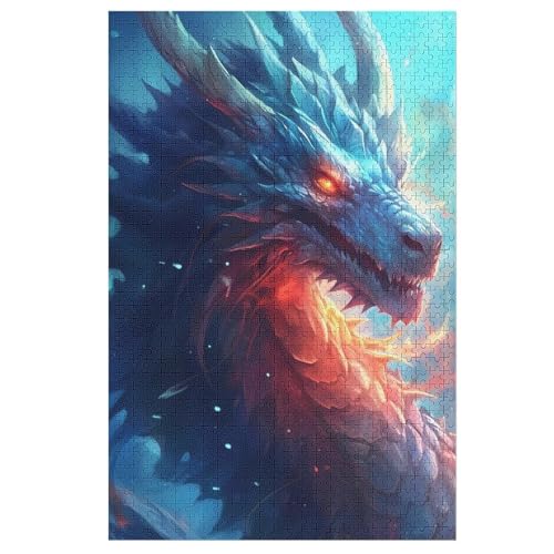 Puzzles Drache, 1000 Teile, Puzzle Aus Holz Für Erwachsene Und Kinder Ab 12 Jahren, Lernspielzeug 78×53cm Puzzles Drache, 1000 Teile, Puzzle Aus Holz Für Erwachsene Und Kinder Ab 12 Jahren, Lernspielzeug 78×53cm von LLLBBB