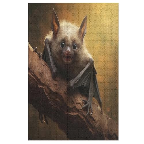 Puzzles Fledermaus, 1000 Teile, Puzzle Aus Holz Für Erwachsene Und Kinder Ab 12 Jahren, Lernspielzeug 78×53cm Puzzles Fledermaus, 1000 Teile, Puzzle Aus Holz Für Erwachsene Und Kinder Ab 12 Jahren, Lernspielzeug 78×53cm von LLLBBB
