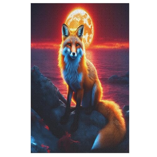 Puzzles Fuchs, 1000 Teile, Puzzle Aus Holz Für Erwachsene Und Kinder Ab 12 Jahren, Lernspielzeug 78×53cm von LLLBBB