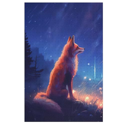 Puzzles Fuchs, 1000 Teile, Puzzle Aus Holz Für Erwachsene Und Kinder Ab 12 Jahren, Lernspielzeug 78×53cm Puzzles Fuchs, 1000 Teile, Puzzle Aus Holz Für Erwachsene Und Kinder Ab 12 Jahren, Lernspielzeug 78×53cm von LLLBBB