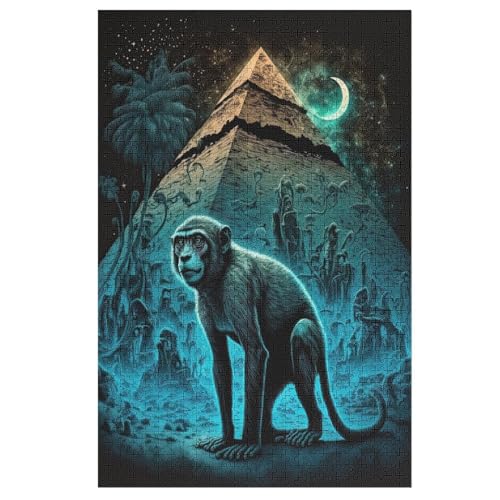 Puzzles Für Erwachsene, 1000 Teile, AFFE, Kreative Holzpuzzles, Praktisches Spiel, Familiendekoration 78×53cm Puzzles Für Erwachsene, 1000 Teile, AFFE, Kreative Holzpuzzles, Praktisches Spiel, Familiendekoration 78×53cm von LLLBBB
