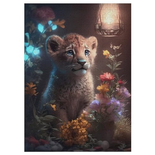 Puzzles Für Erwachsene, 1000 Teile, Fantasy Löwe Cub Glow, Kreative Holzpuzzles, Praktisches Spiel, Familiendekoration 42×30cm Puzzles Für Erwachsene, 1000 Teile, Fantasy Löwe Cub Glow, Kreative Holzpuzzles, Praktisches Spiel, Familiendekoration 42×30cm von LLLBBB