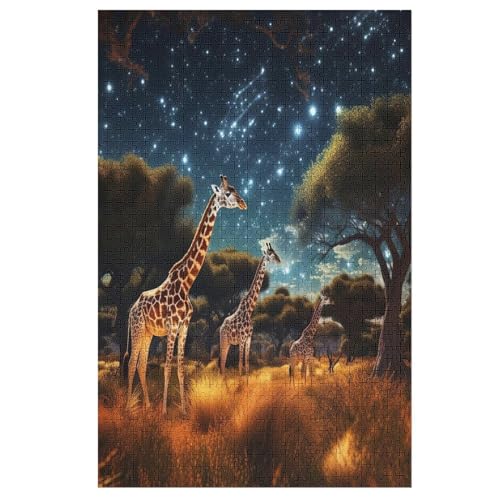 Puzzles Für Erwachsene, 1000 Teile, Giraffe, Kreative Holzpuzzles, Praktisches Spiel, Familiendekoration 78×53cm Puzzles Für Erwachsene, 1000 Teile, Giraffe, Kreative Holzpuzzles, Praktisches Spiel, Familiendekoration 78×53cm von LLLBBB