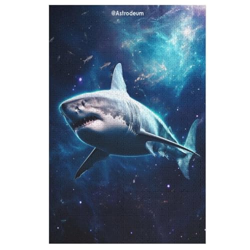 Puzzles Für Erwachsene, 1000 Teile, Hai, Kreative Holzpuzzles, Praktisches Spiel, Familiendekoration 78×53cm Puzzles Für Erwachsene, 1000 Teile, Hai, Kreative Holzpuzzles, Praktisches Spiel, Familiendekoration 78×53cm von LLLBBB