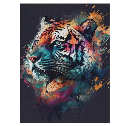 Puzzles Für Erwachsene, 1000 Teile, Tiger, Kreative Holzpuzzles, Praktisches Spiel, Familiendekoration 55×41cm Puzzles Für Erwachsene, 1000 Teile, Tiger, Kreative Holzpuzzles, Praktisches Spiel, Familiendekoration 55×41cm von LLLBBB