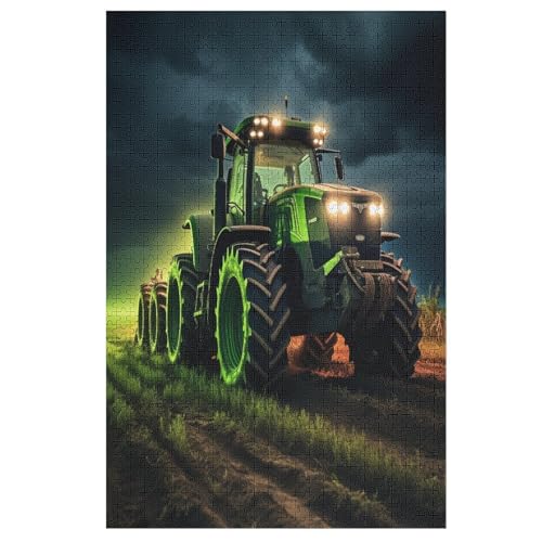 Puzzles Für Erwachsene, 1000 Teile, Traktor, Kreative Holzpuzzles, Praktisches Spiel, Familiendekoration 78×53cm von LLLBBB