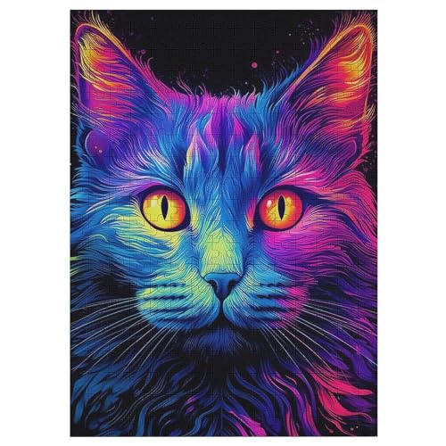 Puzzles Für Erwachsene, 300 Teile, Katze, Kreative Holzpuzzles, Praktisches Spiel, Familiendekoration 42×30cm Puzzles Für Erwachsene, 300 Teile, Katze, Kreative Holzpuzzles, Praktisches Spiel, Familiendekoration 42×30cm von LLLBBB