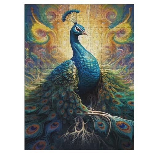 Puzzles Für Erwachsene, Pfau Puzzle, 1000 Teile, Kreatives, Geistiges Spielzeug, Kinder, Montagespiele 55×41cm von LLLBBB
