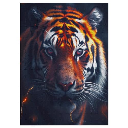 Puzzles Für Erwachsene, Tiger Puzzle, 1000 Teile, Kreatives, Geistiges Spielzeug, Kinder, Montagespiele 42×30cm von LLLBBB