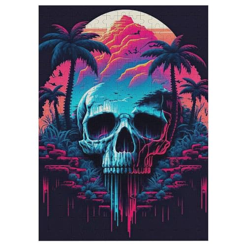 Puzzles Für Erwachsene, Totenkopf Puzzle, 1000 Teile, Kreatives, Geistiges Spielzeug, Kinder, Montagespiele 42×30cm von LLLBBB