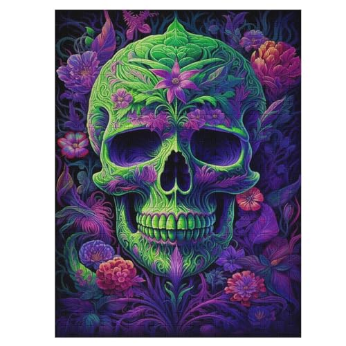 Puzzles Für Erwachsene, Totenkopf Puzzle, 1000 Teile, Kreatives, Geistiges Spielzeug, Kinder, Montagespiele 55×41cm Puzzles Für Erwachsene, Totenkopf Puzzle, 1000 Teile, Kreatives, Geistiges Spielzeug, Kinder, Montagespiele 55×41cm von LLLBBB