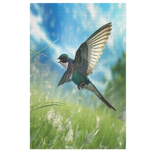Puzzles Für Erwachsene, Vogel Puzzle, 1000 Teile, Kreatives, Geistiges Spielzeug, Kinder, Montagespiele 78×53cm von LLLBBB