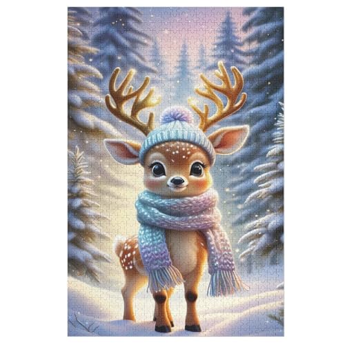 Puzzles Für Erwachsene Hirsch,1000-teilige Puzzle Für Kinder Ab 12 Jahren, Holzpuzzles Für Die Heimdekoration, 78×53cm Puzzles Für Erwachsene Hirsch,1000-teilige Puzzle Für Kinder Ab 12 Jahren, Holzpuzzles Für Die Heimdekoration, 78×53cm von LLLBBB