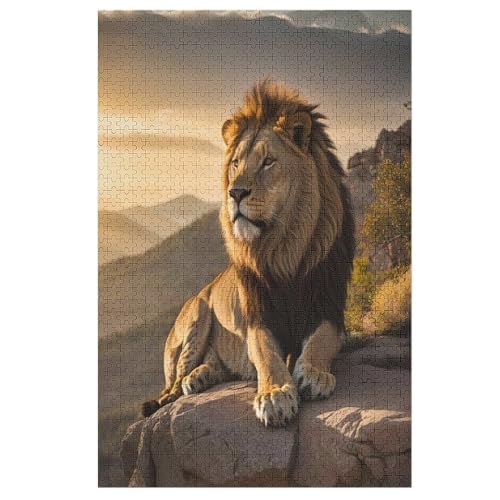 Puzzles Für Erwachsene Löwe,1000-teilige Puzzle Für Kinder Ab 12 Jahren, Holzpuzzles Für Die Heimdekoration, 78×53cm Puzzles Für Erwachsene Löwe,1000-teilige Puzzle Für Kinder Ab 12 Jahren, Holzpuzzles Für Die Heimdekoration, 78×53cm von LLLBBB