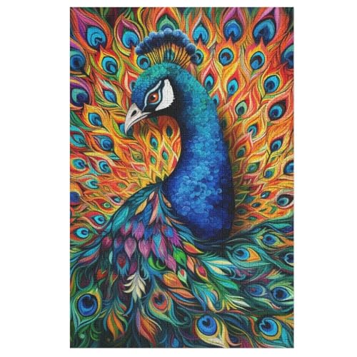 Puzzles Für Erwachsene Pfau,1000-teilige Puzzle Für Kinder Ab 12 Jahren, Holzpuzzles Für Die Heimdekoration, 78×53cm Puzzles Für Erwachsene Pfau,1000-teilige Puzzle Für Kinder Ab 12 Jahren, Holzpuzzles Für Die Heimdekoration, 78×53cm von LLLBBB
