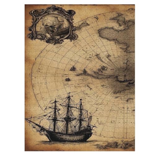 Puzzles Für Erwachsene Piratenschiff,Boat,1000-teilige Puzzle Für Kinder Ab 12 Jahren, Holzpuzzles Für Die Heimdekoration, 55×41cm Puzzles Für Erwachsene Piratenschiff,Boat,1000-teilige Puzzle Für Kinder Ab 12 Jahren, Holzpuzzles Für Die Heimdekoration, 55×41cm von LLLBBB