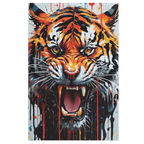 Puzzles Für Erwachsene Tiger,1000-teilige Puzzle Für Kinder Ab 12 Jahren, Holzpuzzles Für Die Heimdekoration, 78×53cm Puzzles Für Erwachsene Tiger,1000-teilige Puzzle Für Kinder Ab 12 Jahren, Holzpuzzles Für Die Heimdekoration, 78×53cm von LLLBBB