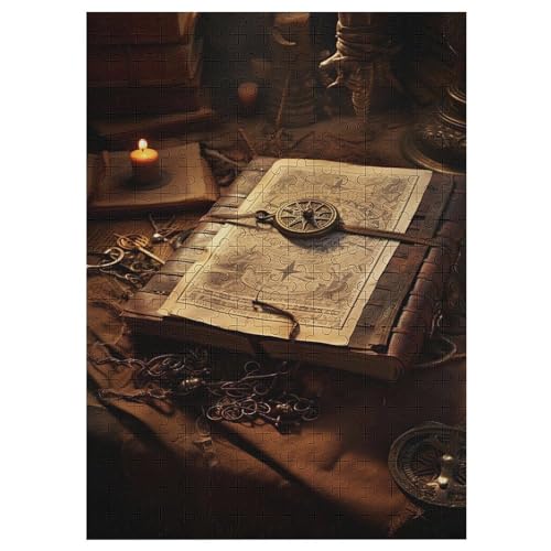 Puzzles Für Erwachsene Und Kinder, Buch -Puzzle, 300 Teile, Kreative Holzpuzzles, Geschenke 42×30cm von LLLBBB