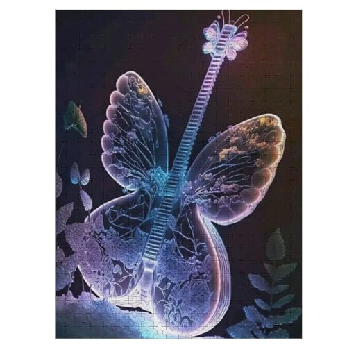 Puzzles Gitarren, 500 Teile, Puzzle Aus Holz Für Erwachsene Und Kinder Ab 12 Jahren, Lernspielzeug 55×41cm Puzzles Gitarren, 500 Teile, Puzzle Aus Holz Für Erwachsene Und Kinder Ab 12 Jahren, Lernspielzeug 55×41cm von LLLBBB