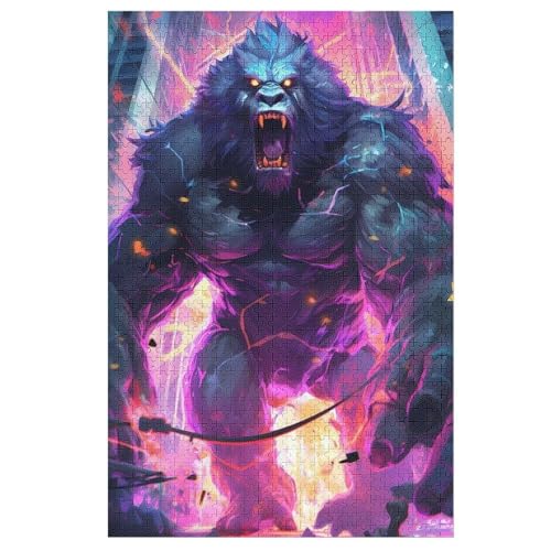 Puzzles Gorilla, 1000 Teile, Puzzle Aus Holz Für Erwachsene Und Kinder Ab 12 Jahren, Lernspielzeug 78×53cm Puzzles Gorilla, 1000 Teile, Puzzle Aus Holz Für Erwachsene Und Kinder Ab 12 Jahren, Lernspielzeug 78×53cm von LLLBBB