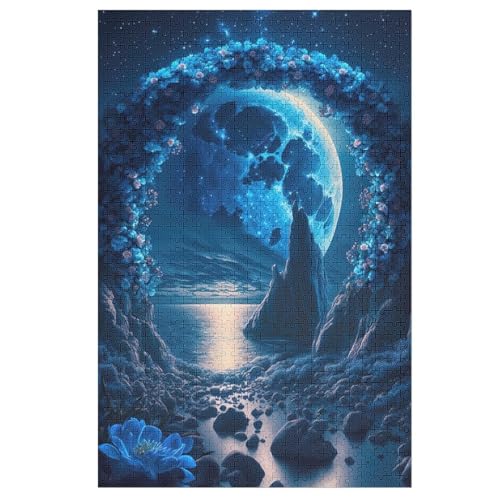 Puzzles Im Mondlicht, 1000 Teile, Puzzle Aus Holz Für Erwachsene Und Kinder Ab 12 Jahren, Lernspielzeug 78×53cm Puzzles Im Mondlicht, 1000 Teile, Puzzle Aus Holz Für Erwachsene Und Kinder Ab 12 Jahren, Lernspielzeug 78×53cm von LLLBBB