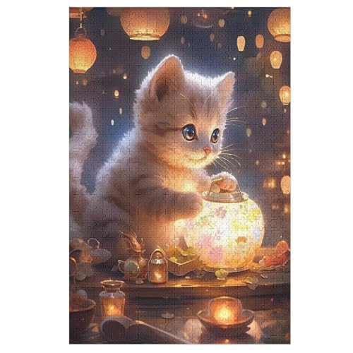 Puzzles Katze, 1000 Teile, Puzzle Aus Holz Für Erwachsene Und Kinder Ab 12 Jahren, Lernspielzeug 78×53cm Puzzles Katze, 1000 Teile, Puzzle Aus Holz Für Erwachsene Und Kinder Ab 12 Jahren, Lernspielzeug 78×53cm von LLLBBB