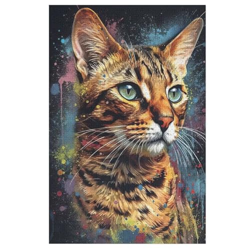Puzzles Katze, 1000 Teile, Puzzle Aus Holz Für Erwachsene Und Kinder Ab 12 Jahren, Lernspielzeug 78×53cm Puzzles Katze, 1000 Teile, Puzzle Aus Holz Für Erwachsene Und Kinder Ab 12 Jahren, Lernspielzeug 78×53cm von LLLBBB