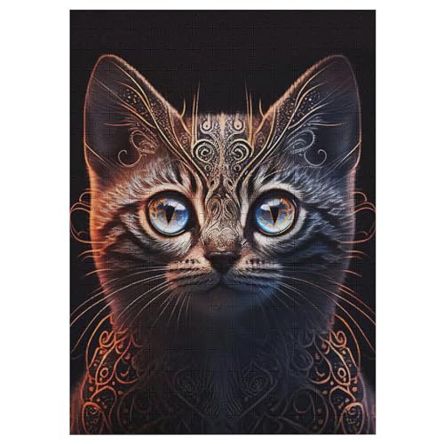 Puzzles Katze, 1000-teiliges Holzpuzzle Für Erwachsene Und Kinder Ab 12 Jahren. Tolles Geschenk Für Erwachsene 42×30cm Puzzles Katze, 1000-teiliges Holzpuzzle Für Erwachsene Und Kinder Ab 12 Jahren. Tolles Geschenk Für Erwachsene 42×30cm von LLLBBB