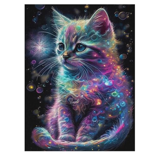 Puzzles Katze, 500 Teile, Puzzle Aus Holz Für Erwachsene Und Kinder Ab 12 Jahren, Lernspielzeug 55×41cm Puzzles Katze, 500 Teile, Puzzle Aus Holz Für Erwachsene Und Kinder Ab 12 Jahren, Lernspielzeug 55×41cm von LLLBBB