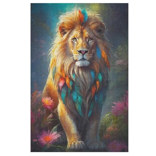 Puzzles Löwe, 1000 Teile, Puzzle Aus Holz Für Erwachsene Und Kinder Ab 12 Jahren, Lernspielzeug 78×53cm Puzzles Löwe, 1000 Teile, Puzzle Aus Holz Für Erwachsene Und Kinder Ab 12 Jahren, Lernspielzeug 78×53cm von LLLBBB