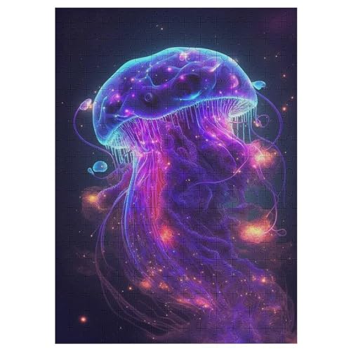 Puzzles Neonqualle, 1000 Teile, Puzzle Aus Holz Für Erwachsene Und Kinder Ab 12 Jahren, Lernspielzeug 42×30cm Puzzles Neonqualle, 1000 Teile, Puzzle Aus Holz Für Erwachsene Und Kinder Ab 12 Jahren, Lernspielzeug 42×30cm von LLLBBB