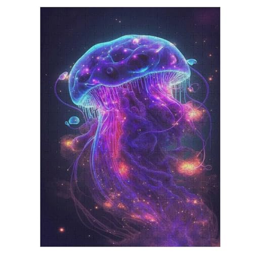 Puzzles Neonqualle, 1000 Teile, Puzzle Aus Holz Für Erwachsene Und Kinder Ab 12 Jahren, Lernspielzeug 55×41cm Puzzles Neonqualle, 1000 Teile, Puzzle Aus Holz Für Erwachsene Und Kinder Ab 12 Jahren, Lernspielzeug 55×41cm von LLLBBB
