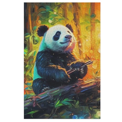 Puzzles Panda, 1000 Teile, Puzzle Aus Holz Für Erwachsene Und Kinder Ab 12 Jahren, Lernspielzeug 78×53cm Puzzles Panda, 1000 Teile, Puzzle Aus Holz Für Erwachsene Und Kinder Ab 12 Jahren, Lernspielzeug 78×53cm von LLLBBB