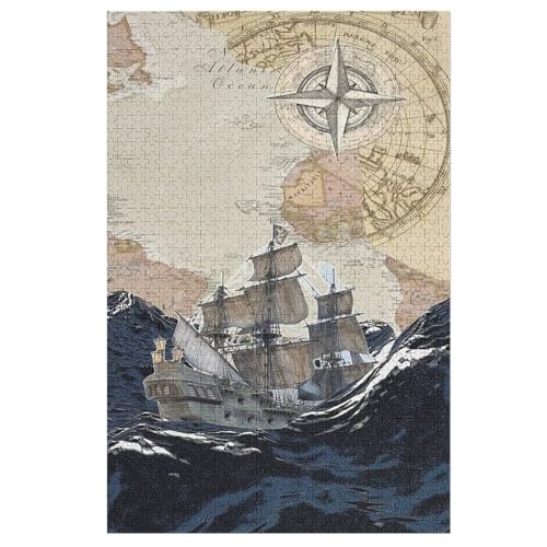 Puzzles Piratenschiff,Boat, 1000-teiliges Holzpuzzle Für Erwachsene Und Kinder Ab 12 Jahren. Tolles Geschenk Für Erwachsene 78×53cm Puzzles Piratenschiff,Boat, 1000-teiliges Holzpuzzle Für Erwachsene Und Kinder Ab 12 Jahren. Tolles Geschenk Für Erwachsene 78×53cm von LLLBBB