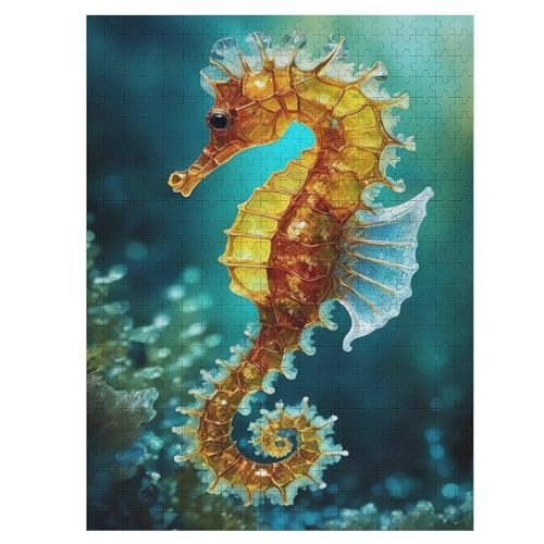Puzzles Seahorse, 1000 Teile, Puzzle Aus Holz Für Erwachsene Und Kinder Ab 12 Jahren, Lernspielzeug 55×41cm von LLLBBB