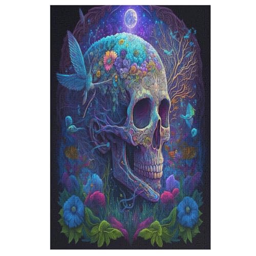 Puzzles Totenkopf, 1000 Teile, Puzzle Aus Holz Für Erwachsene Und Kinder Ab 12 Jahren, Lernspielzeug 78×53cm Puzzles Totenkopf, 1000 Teile, Puzzle Aus Holz Für Erwachsene Und Kinder Ab 12 Jahren, Lernspielzeug 78×53cm von LLLBBB