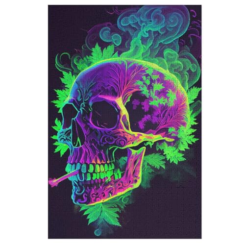 Puzzles Totenkopf, 1000 Teile, Puzzle Aus Holz Für Erwachsene Und Kinder Ab 12 Jahren, Lernspielzeug 78×53cm Puzzles Totenkopf, 1000 Teile, Puzzle Aus Holz Für Erwachsene Und Kinder Ab 12 Jahren, Lernspielzeug 78×53cm von LLLBBB