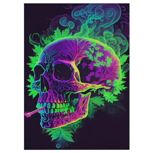 Puzzles Totenkopf, 1000-teiliges Holzpuzzle Für Erwachsene Und Kinder Ab 12 Jahren. Tolles Geschenk Für Erwachsene 42×30cm Puzzles Totenkopf, 1000-teiliges Holzpuzzle Für Erwachsene Und Kinder Ab 12 Jahren. Tolles Geschenk Für Erwachsene 42×30cm von LLLBBB