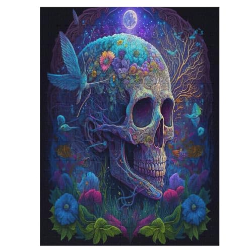 Puzzles Totenkopf, 1000-teiliges Holzpuzzle Für Erwachsene Und Kinder Ab 12 Jahren. Tolles Geschenk Für Erwachsene 55×41cm Puzzles Totenkopf, 1000-teiliges Holzpuzzle Für Erwachsene Und Kinder Ab 12 Jahren. Tolles Geschenk Für Erwachsene 55×41cm von LLLBBB