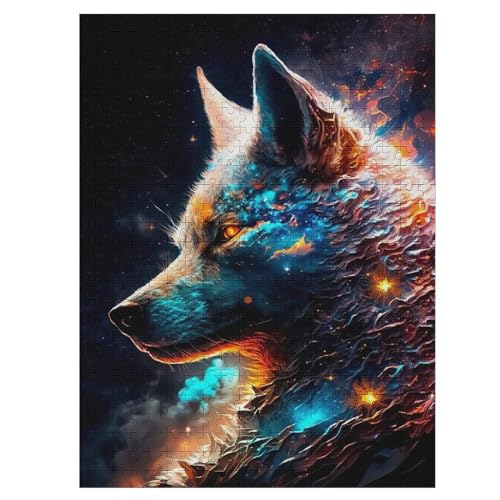 Puzzles Wolf, 1000 Teile, Puzzle Aus Holz Für Erwachsene Und Kinder Ab 12 Jahren, Lernspielzeug 55×41cm Puzzles Wolf, 1000 Teile, Puzzle Aus Holz Für Erwachsene Und Kinder Ab 12 Jahren, Lernspielzeug 55×41cm von LLLBBB