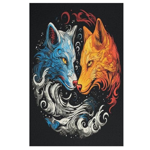 Puzzles Wolf, 1000 Teile, Puzzle Aus Holz Für Erwachsene Und Kinder Ab 12 Jahren, Lernspielzeug 78×53cm Puzzles Wolf, 1000 Teile, Puzzle Aus Holz Für Erwachsene Und Kinder Ab 12 Jahren, Lernspielzeug 78×53cm von LLLBBB