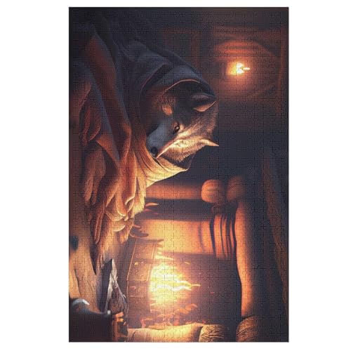 Puzzles Wolf, 1000 Teile, Puzzle Aus Holz Für Erwachsene Und Kinder Ab 12 Jahren, Lernspielzeug 78×53cm Puzzles Wolf, 1000 Teile, Puzzle Aus Holz Für Erwachsene Und Kinder Ab 12 Jahren, Lernspielzeug 78×53cm von LLLBBB