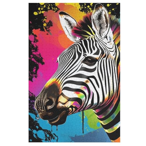 Puzzles Zebra, 1000 Teile, Puzzle Aus Holz Für Erwachsene Und Kinder Ab 12 Jahren, Lernspielzeug 78×53cm Puzzles Zebra, 1000 Teile, Puzzle Aus Holz Für Erwachsene Und Kinder Ab 12 Jahren, Lernspielzeug 78×53cm von LLLBBB
