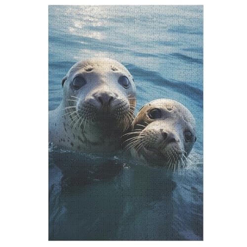 Robbe Holzpuzzle 1000 Teile Klassische Puzzles Erwachsene Kinder Puzzle DIY Kit Holzspielzeug Einzigartiges Geschenk 78×53cm Robbe Holzpuzzle 1000 Teile Klassische Puzzles Erwachsene Kinder Puzzle DIY Kit Holzspielzeug Einzigartiges Geschenk 78×53cm von LLLBBB