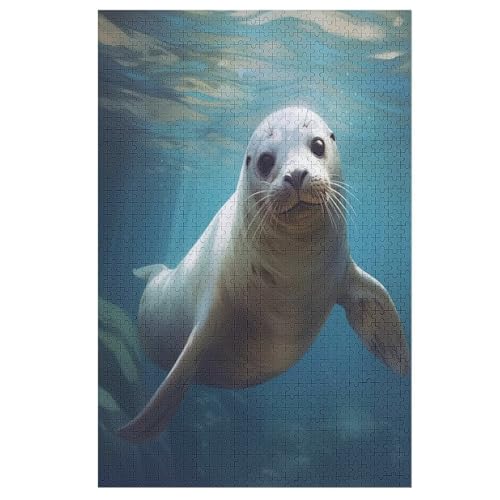 Robbe Puzzle 1000 Teile, Holzpuzzle Herausforderndes Geschicklichkeitsspiel Für Die Ganze Familie, Kinder Erwachsenenpuzzle Ab 12 Jahren 78×53cm Robbe Puzzle 1000 Teile, Holzpuzzle Herausforderndes Geschicklichkeitsspiel Für Die Ganze Familie, Kinder Erwachsenenpuzzle Ab 12 Jahren 78×53cm von LLLBBB