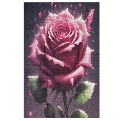 Rose Puzzle 1000 Teile, Holzpuzzle Herausforderndes Geschicklichkeitsspiel Für Die Ganze Familie, Kinder Erwachsenenpuzzle Ab 12 Jahren 78×53cm Rose Puzzle 1000 Teile, Holzpuzzle Herausforderndes Geschicklichkeitsspiel Für Die Ganze Familie, Kinder Erwachsenenpuzzle Ab 12 Jahren 78×53cm von LLLBBB