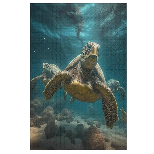 Schildkröte Holzpuzzle 1000 Teile Klassische Puzzles Erwachsene Kinder Puzzle DIY Kit Holzspielzeug Einzigartiges Geschenk 78×53cm Schildkröte Holzpuzzle 1000 Teile Klassische Puzzles Erwachsene Kinder Puzzle DIY Kit Holzspielzeug Einzigartiges Geschenk 78×53cm von LLLBBB