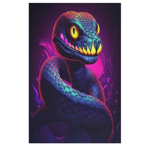 Schlange Holzpuzzle 1000 Teile Klassische Puzzles Erwachsene Kinder Puzzle DIY Kit Holzspielzeug Einzigartiges Geschenk 78×53cm Schlange Holzpuzzle 1000 Teile Klassische Puzzles Erwachsene Kinder Puzzle DIY Kit Holzspielzeug Einzigartiges Geschenk 78×53cm von LLLBBB