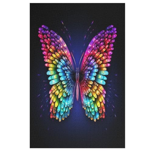 Schmetterling Puzzle 1000 Teile, Holzpuzzle Herausforderndes Geschicklichkeitsspiel Für Die Ganze Familie, Kinder Erwachsenenpuzzle Ab 12 Jahren 78×53cm Schmetterling Puzzle 1000 Teile, Holzpuzzle Herausforderndes Geschicklichkeitsspiel Für Die Ganze Familie, Kinder Erwachsenenpuzzle Ab 12 Jahren 78×53cm von LLLBBB